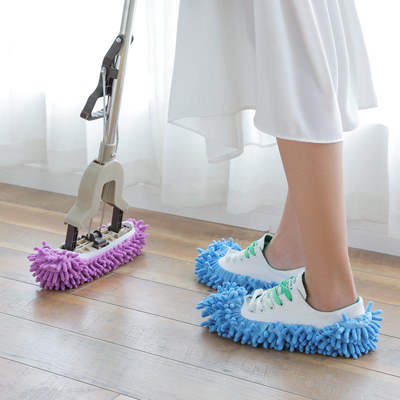 2 Counts Floor Cleaning Slippers, Detachable Washable Mopping Slippers Cover, Floor Cleaning Shoe Cover Smooth Household