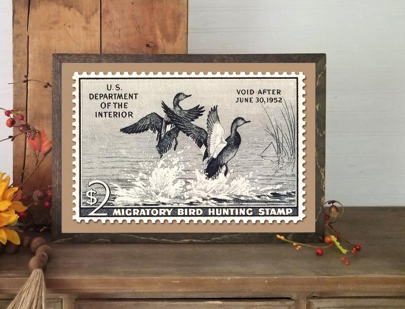 1951 Duck Stamp Poster, Duck Hunting Art, Vintage Wildlife Poster, Classic Wall Decor For Rustic Cabins