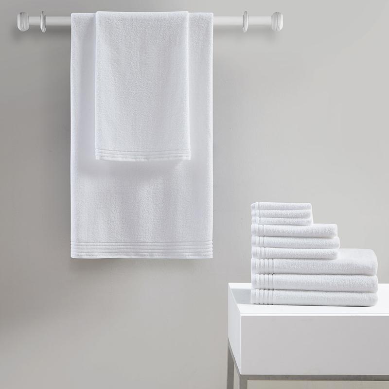 100% Cotton Quick Dry 12 Piece Bath Towel Set White