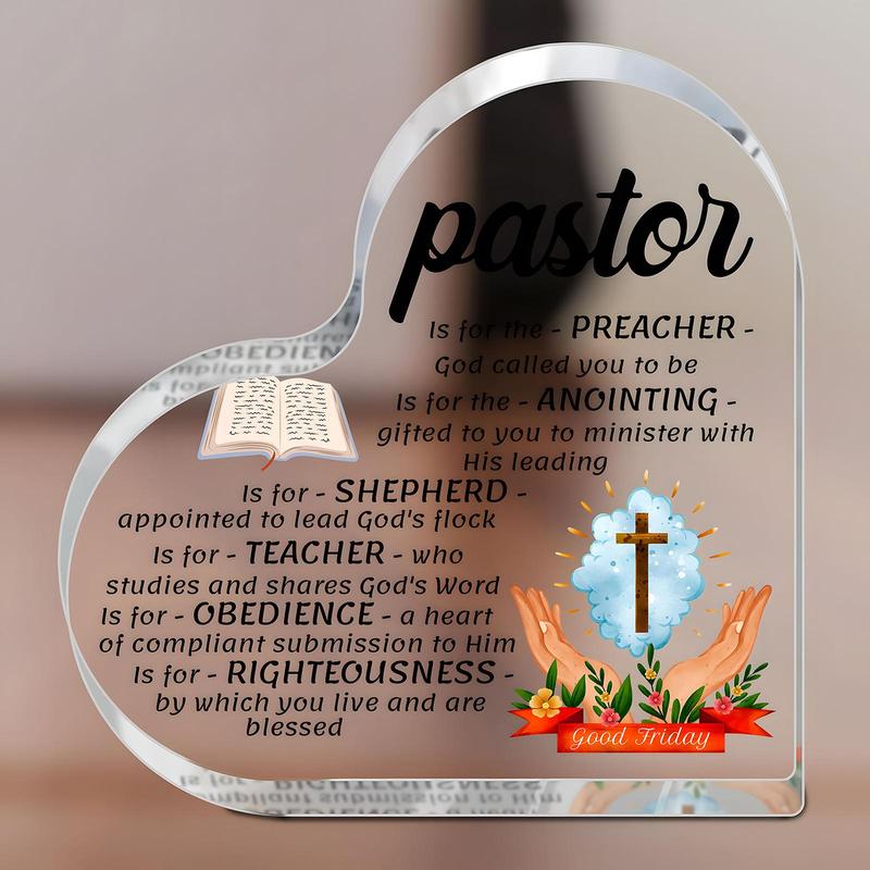 Pastor Gift, 1 Count Acrylic Puzzle Shaped Pastor Appreciation Gift, Creative Birthday Gift for Men and Women, Home Decor, Gift for Pastor