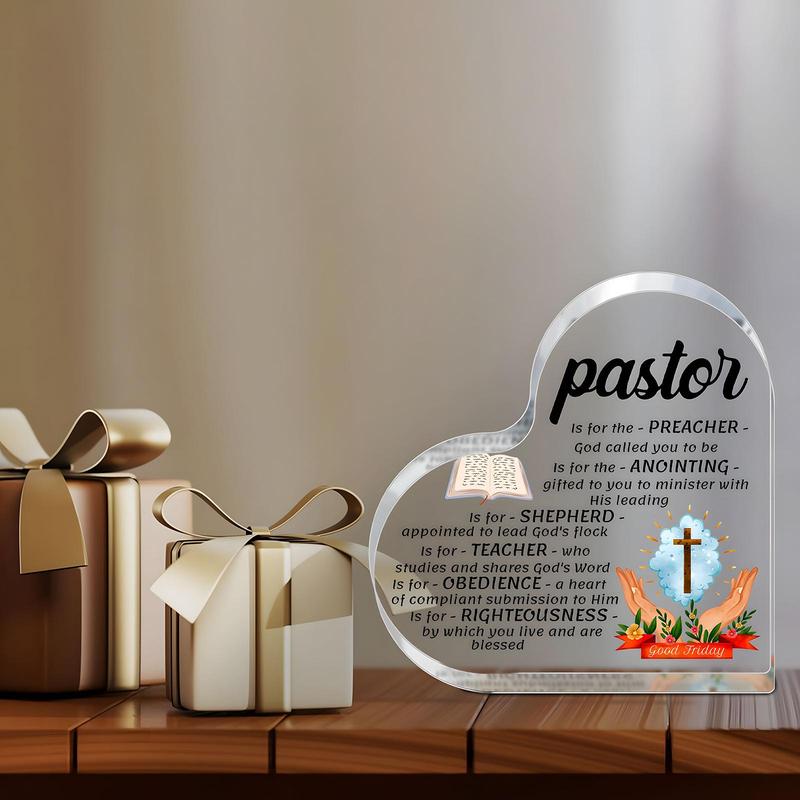 Pastor Gift, 1 Count Acrylic Puzzle Shaped Pastor Appreciation Gift, Creative Birthday Gift for Men and Women, Home Decor, Gift for Pastor