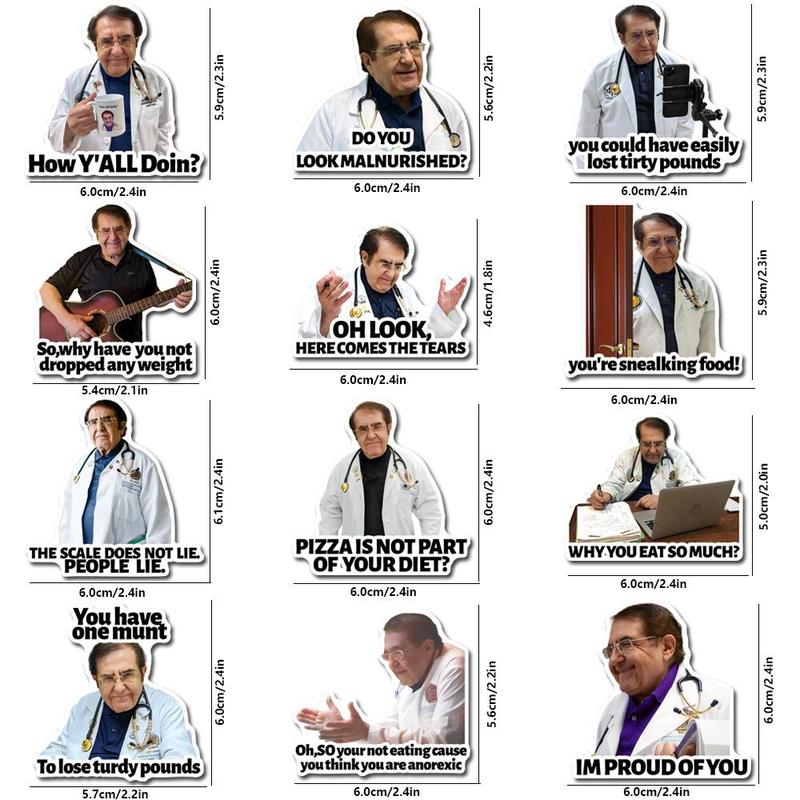 Doctor Themed Magnetic Fridge Magnet, 12pcs set Funny Magnetic Fridge Sticker, Magnetic Decorative Sticker for Home Kitchen