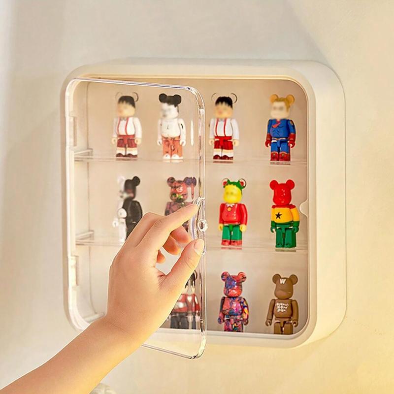 Wall Mounted Storage Box, Doll Blind Box Storage Display Stand, Dustproof Display Box, Home Organizer for Living Room Bedroom