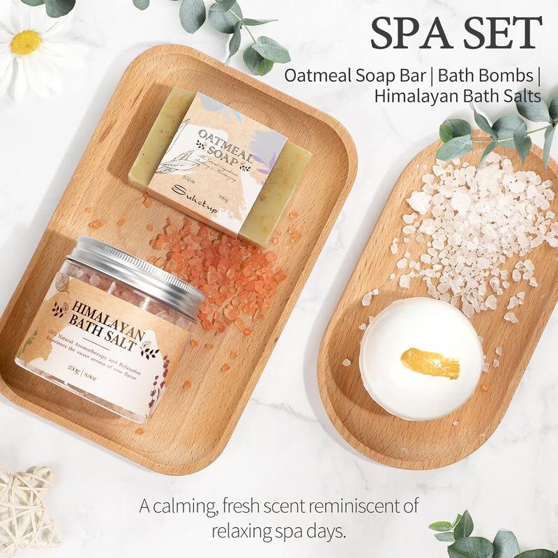 Gifts for Women, Birthday Gifts for Women Spa Gifts for Women Self Care Gift Baskets Christmas Gifts Relaxing Bath Set with Crystal Scented Candle for Mom Sister Wife Friendship