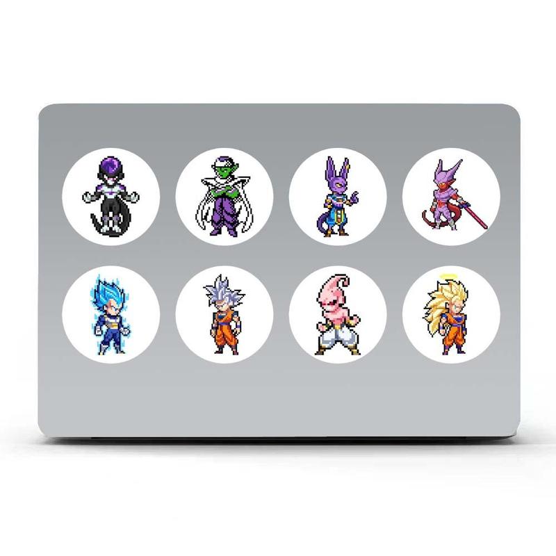 Anime Character Sticker, 500pcs roll Pixel Style Anime Character Sticker, Decorative Sticker for Water Bottle, Computer, Envelope, Phone Case