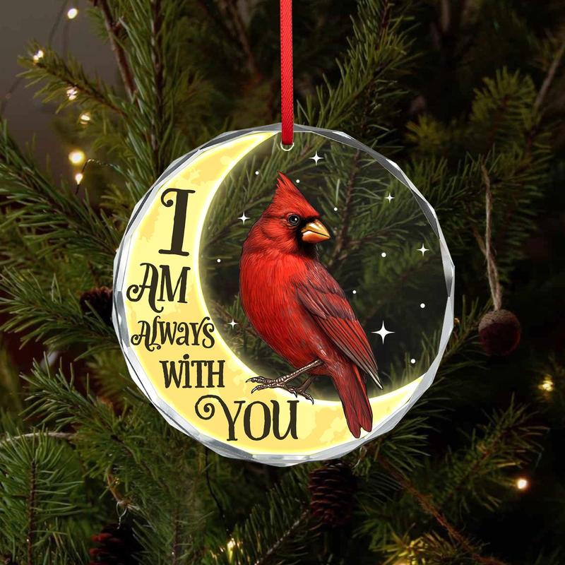 Sympathy Cardinal Gifts, Christmas Ornaments - Memorial Cardinal Gifts for Men, Women, Bereavement Gifts for Loss of Loved One, Rememberance Gifts - Christmas Tree Decoration Glass Ornament