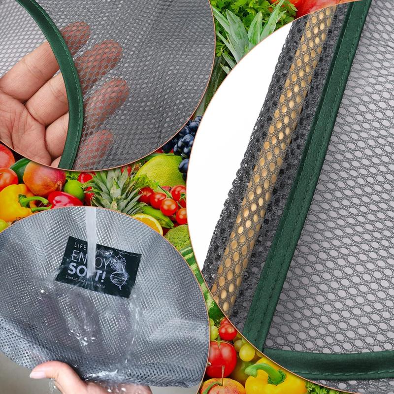 Kitchen Hanging Storage Bag, 2 Counts set Hangable Mesh Storage Bag, Household Kitchen Storage Organizer for Onion, Potato, Garlic, Vegetable, Fruit