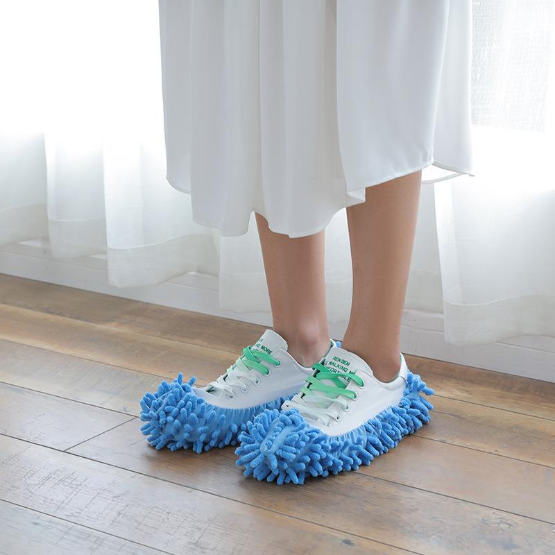 2 Counts Floor Cleaning Slippers, Detachable Washable Mopping Slippers Cover, Floor Cleaning Shoe Cover Smooth Household