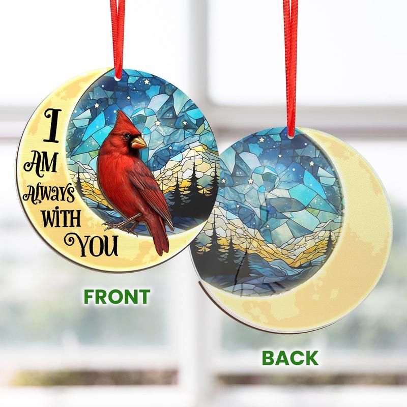 Sympathy Cardinal Gifts, Christmas Ornaments - Memorial Cardinal Gifts for Men, Women, Bereavement Gifts for Loss of Loved One, Rememberance Gifts - Christmas Tree Decoration Glass Ornament