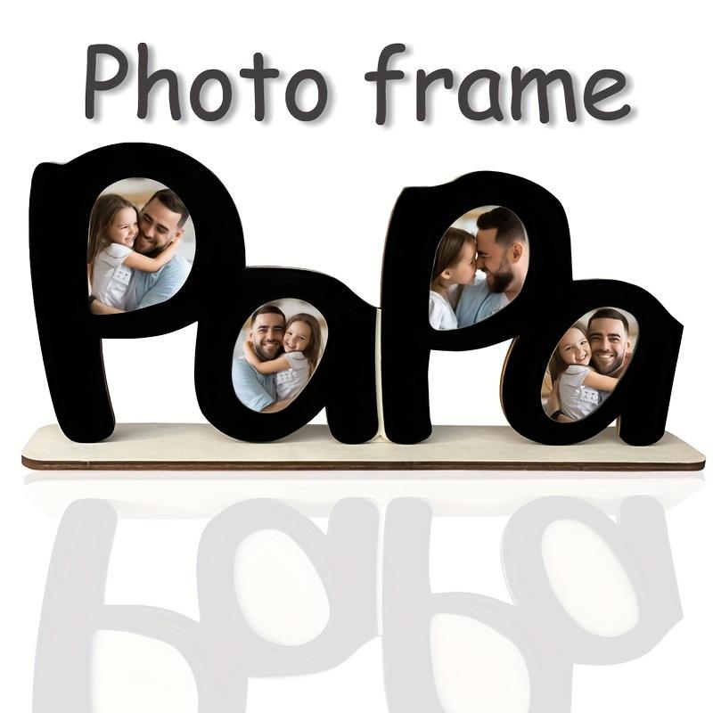 Wooden PaPa Style Photo Frame - Heartwarming Craftsmanship, Emotional Keepsake - Perfect Birthday Gift for Dad, Husband, or Grandpa - A Personalized Home Decor Treasure for The Most Beloved Father