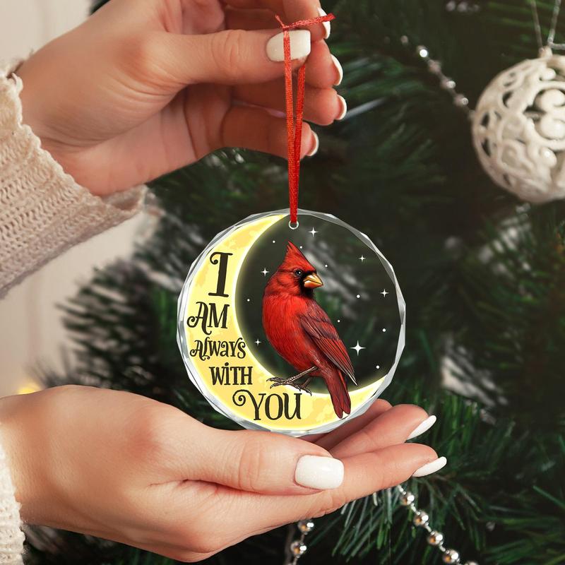 Sympathy Cardinal Gifts, Christmas Ornaments - Memorial Cardinal Gifts for Men, Women, Bereavement Gifts for Loss of Loved One, Rememberance Gifts - Christmas Tree Decoration Glass Ornament