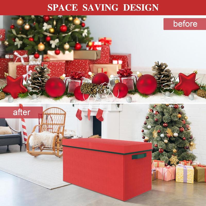 Christmas Ornament Storage Box, Ornament Organizer Storage box with Lids and Adjustable Dividers , Store Up to 128-3