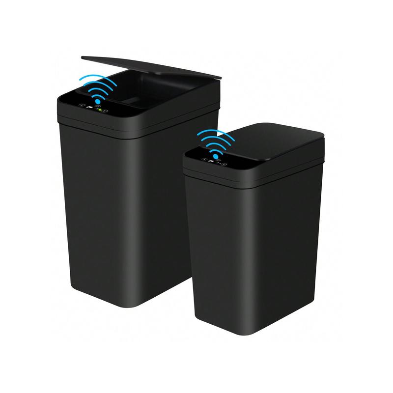 New Style 2 Pack 2.2 Gal & 4 Gal Bathroom Automatic Trash Can Touchless Motion Sensor Small Garbage Can with Lid Smart Electric Narrow Waterproof Garbage Bin for Bedroom Office Kitchen(Batteries Not Included),Kitchen,Bathroom,Home,Household Suppliers