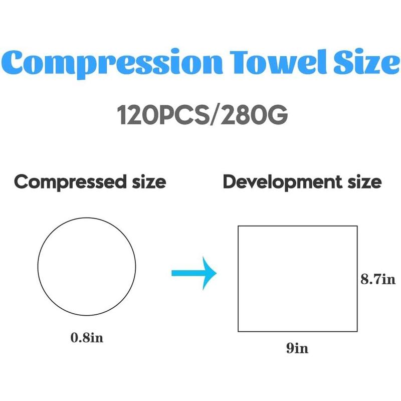 120 Pcs Compressed Towels, Disposable Face Compressed Towel, Mini Compressed Towel, Camping Towel, Portable Compressed Coin Tissue for Travel Home Outdoor Activities