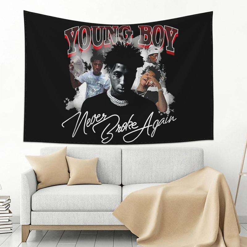 Nonyou Youngboy Music Never Rapper Broke Again Tapestry Background Cloth Wall Hanging Curtain Wall Decor Bath Poster Beach Towel Decorative Cloth Wall Decor Tapestry Room Decoration