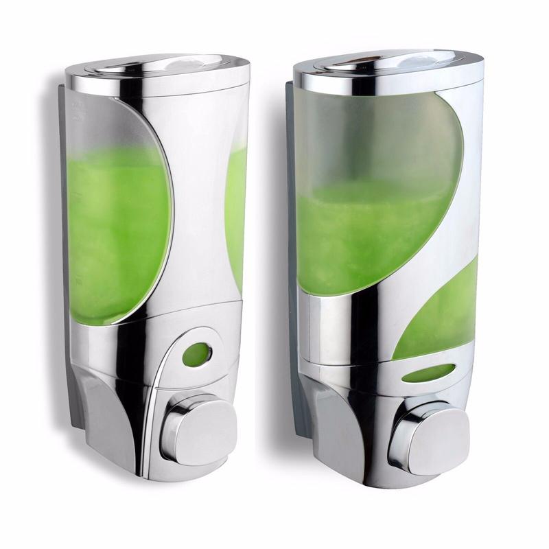 Soap Dispenser Bathroom Wall Mount Shower Shampoo Lotion Container Holder System  Plastic Boxes Installation Pump