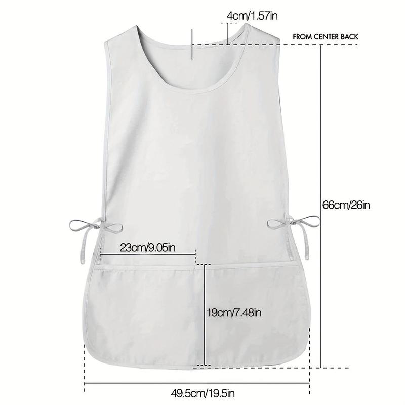 Solid Color Apron, 1 Count Waterproof & Stain-proof Apron with Pocket, Household Kitchen Accessories Cleaning & Cooking Clothes for Home Kitchen & Restaurant