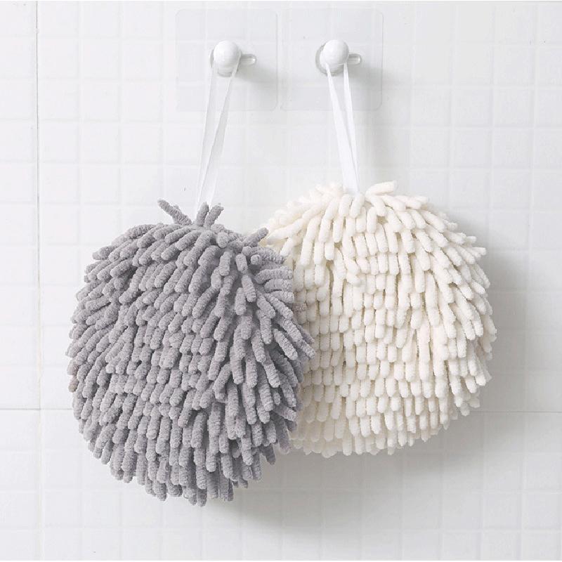 Hanging Ball Towel, 1 Count Household Kitchen Hanging Hand Towel, Soft Absorbent Hand Dry Towel For Kitchen Bathroom