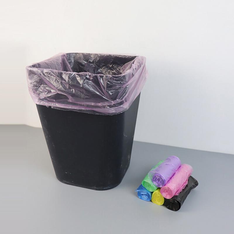 Warkul 5 Rolls Garbage Bag Thicken Multi-purpose Disposable Flat Opening Large Capacity Trash Bag for Home Kitchen Bin