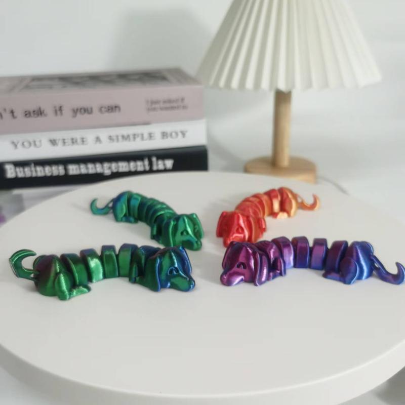 3D Printed Sausage Dog, 1 Count Creative Desktop Decoration, Small Toy, Home Decor Ornament for Living Room Bedroom Office, Party Gifts for Friend