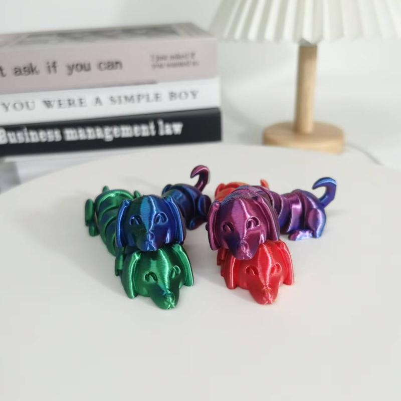 3D Printed Sausage Dog, 1 Count Creative Desktop Decoration, Small Toy, Home Decor Ornament for Living Room Bedroom Office, Party Gifts for Friend