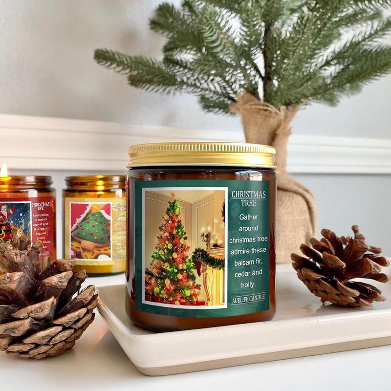 Christmas Candle Set | Scented Candle Gift Set, Christmas Tree Cookies EVE Spice, Christmas Scented Candles for Home - Christmas Candle Gift Set for Women and Men Decor Cozy