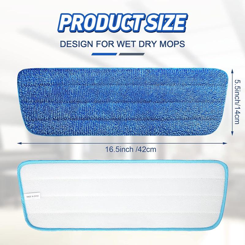 16 count Microfiber Mop Pads Compatible with Bona Mop Replacement Pads 16.5