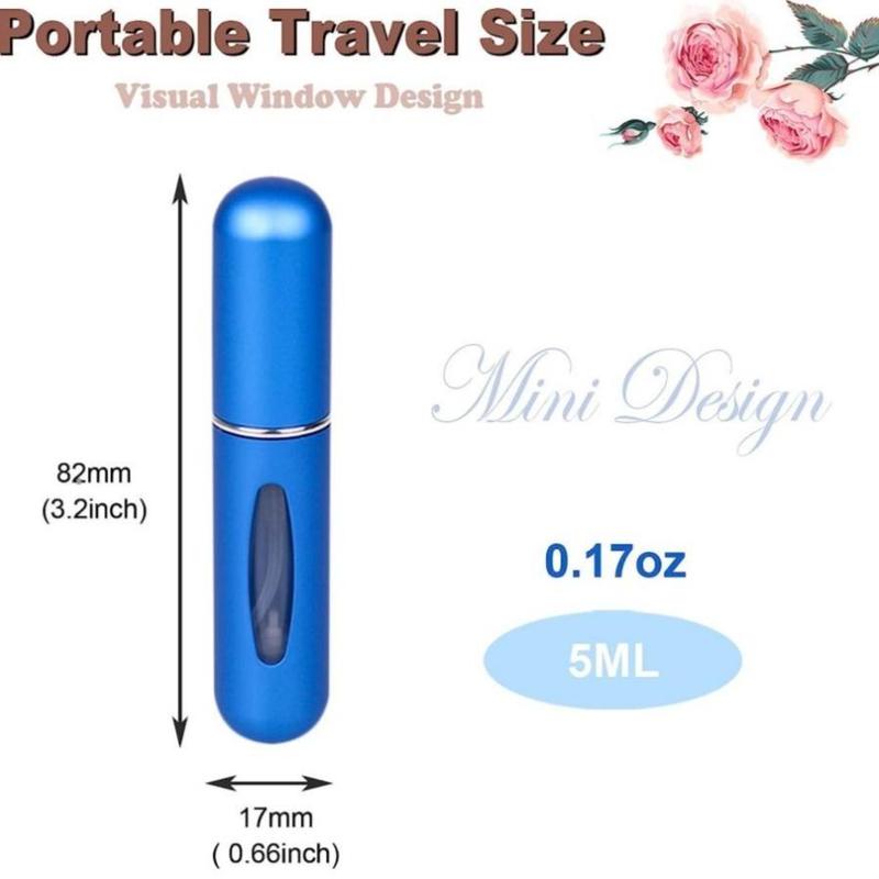 Perfume Dispenser, 1 Count Travel Refillable Perfume Bottle, 5ml Portable Perfume Bottle, Cylindrical Spray Bottles, Perfume Storage Tools, Storage Organizer, Makeup Organizer