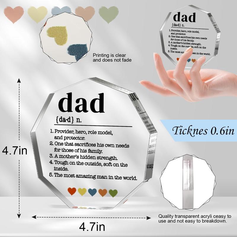 Dad Gifts from Daughter Son Wife  Dad Ever Gifts Fathers Day Birthday Christmas Gifts for Father Stepdad Bonus Dad Single Dad  Dad Daddy Dad Definition  Decorative Signs Plaques