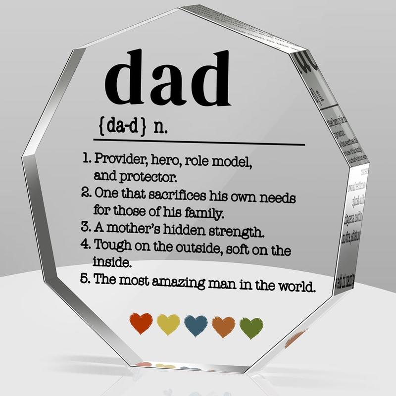 Dad Gifts from Daughter Son Wife  Dad Ever Gifts Fathers Day Birthday Christmas Gifts for Father Stepdad Bonus Dad Single Dad  Dad Daddy Dad Definition  Decorative Signs Plaques