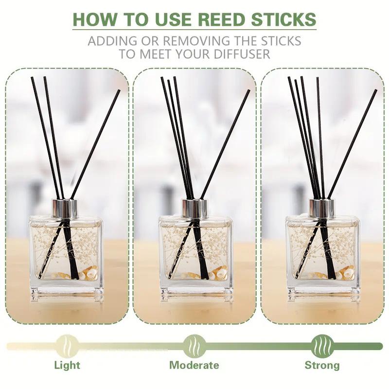 2 PCS  8 fl. oz  Air Fusion Reed Diffuser Set with Sticks, Essential Incense Oil Air Freshener for Bathroom, Office, Gym, and Bedroom Fragrance,Clean Cotton，Mandarin & Ginger，Eucalyptus & Spearmint