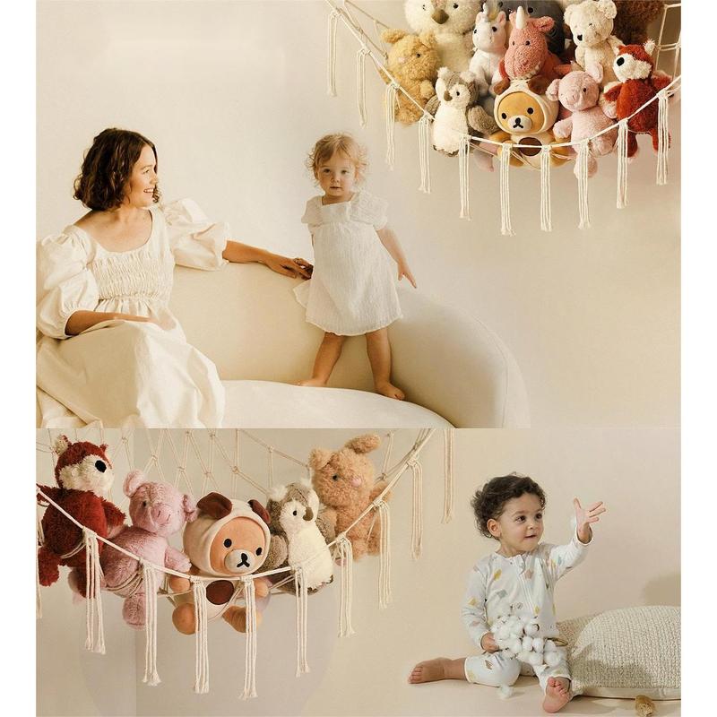 Cute Stuffed Animal Organizer - Hammock Net for Nursery, Bedroom Decoration