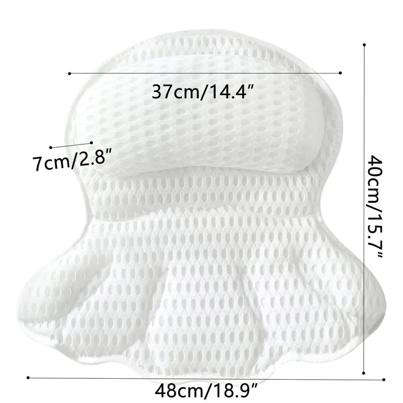 Octopus Design Bath Pillow, Anti-slip Shower Neck Pillow, Soft 4D Mesh Pillow For Bathroom, Summer Gift