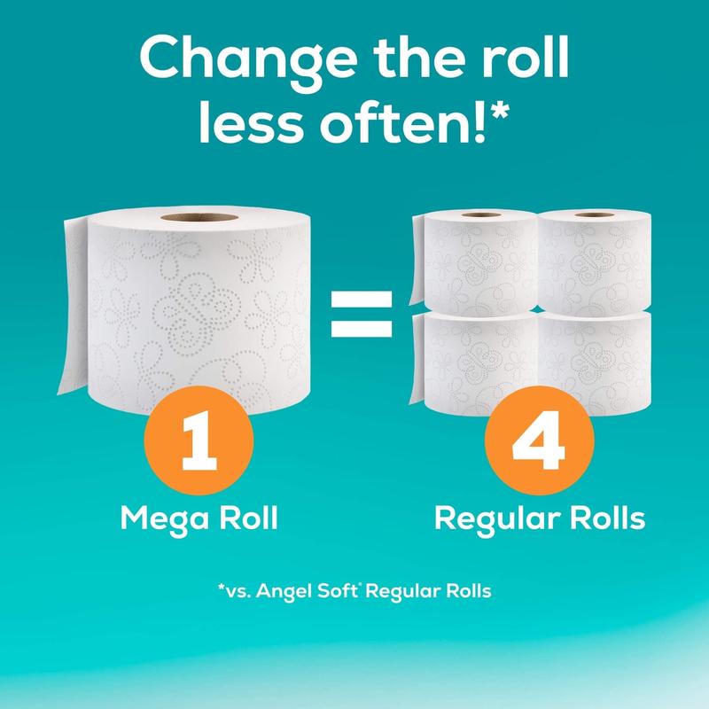 Angel Soft 2-Ply Toilet Paper, 24 Mega Rolls