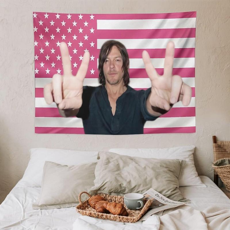 Daryl American Star Tapestry Dixon Flag Norman Tapestry Suitable for College Dormitory Cave Bedroom Living Room Office Party Decoration Fans Gift