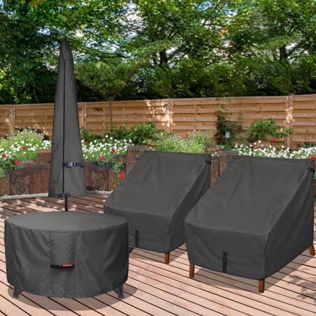 Porch Shield Fire Pit Cover - Waterproof 600D Heavy Duty Square Patio Fire Pit Table Cover Black - 28 x 28 inch