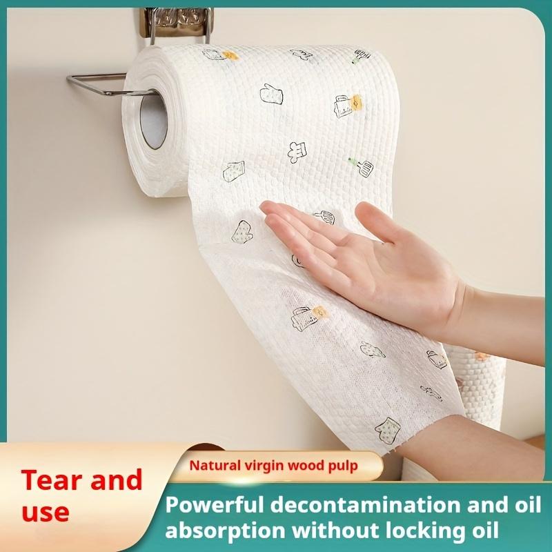 1 roll (400 sheets), lazy cloth, disposable kitchen tissue, washable dry and wet dual-use towel, dishcloth, non stick oil cloth, degreasing cloth, household cleaning cloth, drying cloth, cleaning supplies, cleaning tools