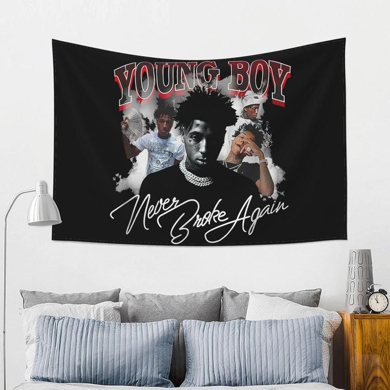 Nonyou Youngboy Music Never Rapper Broke Again Tapestry Background Cloth Wall Hanging Curtain Wall Decor Bath Poster Beach Towel Decorative Cloth Wall Decor Tapestry Room Decoration