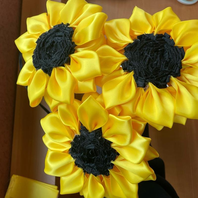 decorative handmade ribbon sun flower bouquets Fruit Gift