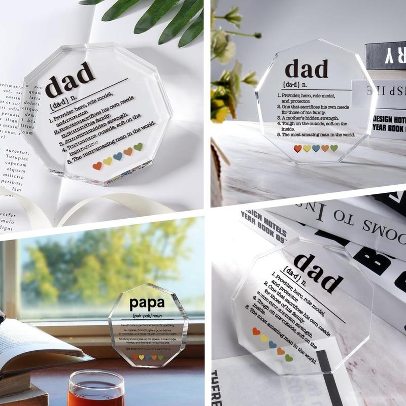 Dad Gifts from Daughter Son Wife  Dad Ever Gifts Fathers Day Birthday Christmas Gifts for Father Stepdad Bonus Dad Single Dad  Dad Daddy Dad Definition  Decorative Signs Plaques