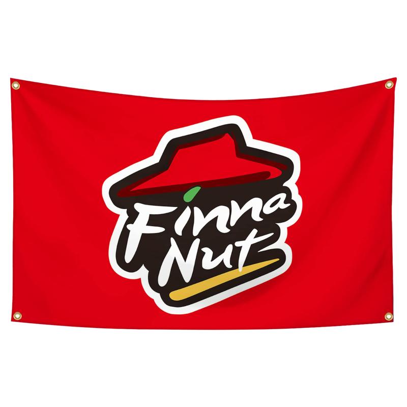 Finna Nut Banner Flag Fun Banner 3X5 Feet Home Decoration Tapestry Bedroom, Living Room, University Dormitory Decoration Available for Indoor and Outdoor Use