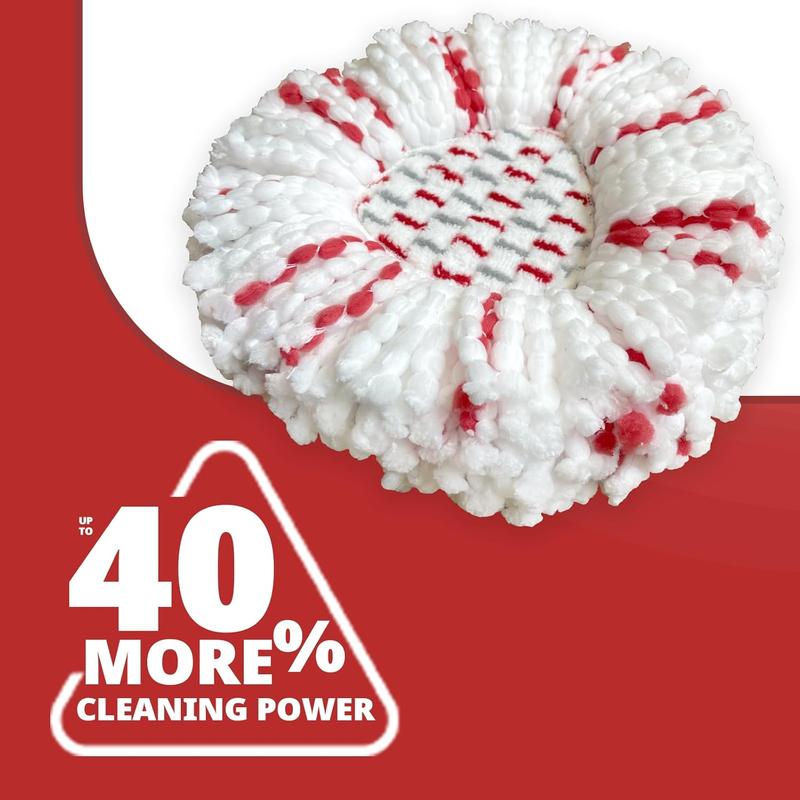 Spin Mop Head Replacement, 2 Pack 40% More Cleaning Power Mop Replace Head, Deep Cleaning and Machine Washable (for EasyWring 1-Tank System)