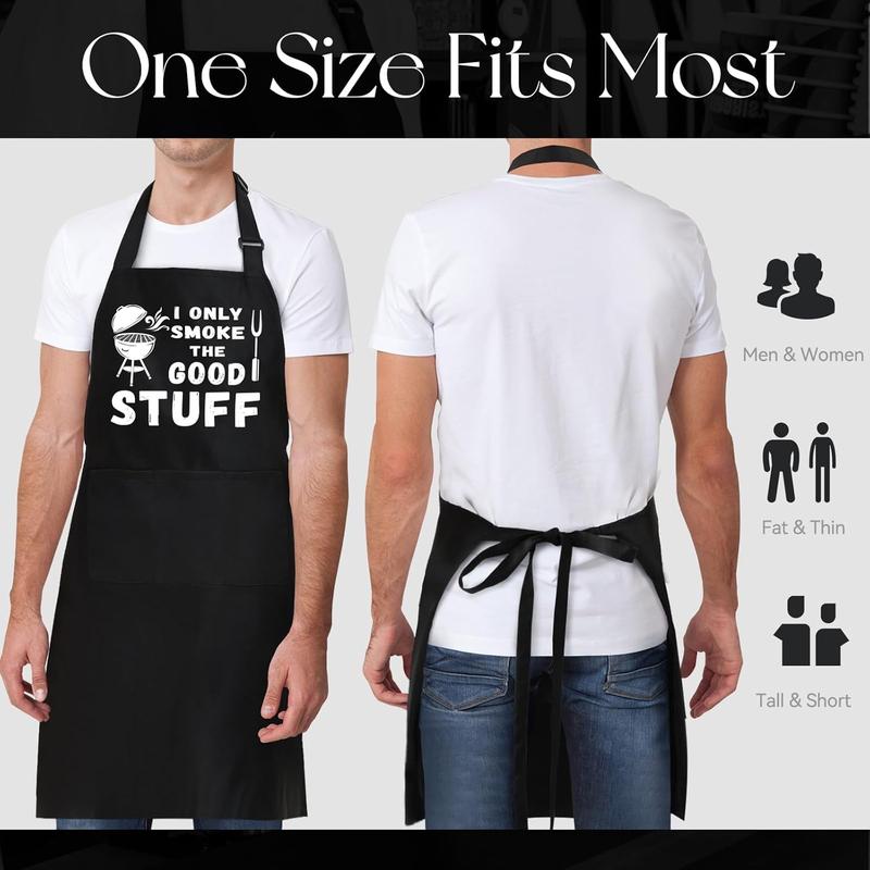 Funny Aprons for Men, Men’s Funny Chef Cooking Grilling BBQ Apron with 2 Pockets, Gifts for Christmas Father's Day Birthday