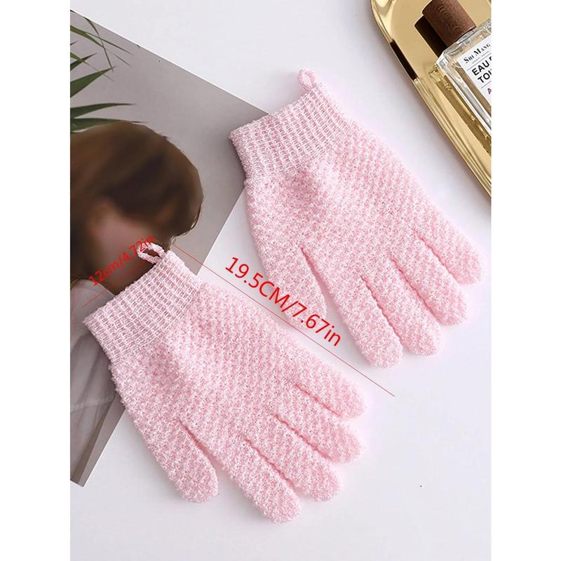 1pc Exfoliating Bath Scrub Glove With Fingers For Adults