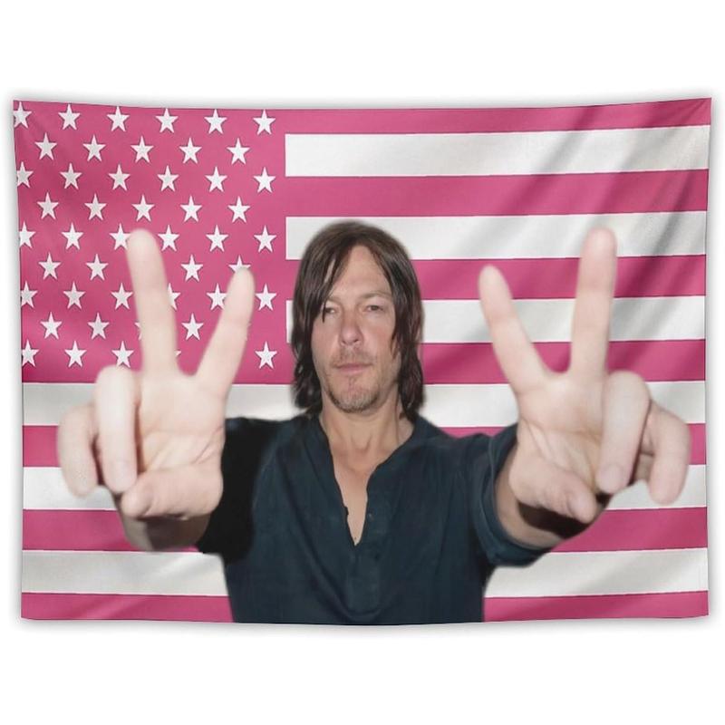 Daryl American Star Tapestry Dixon Flag Norman Tapestry Suitable for College Dormitory Cave Bedroom Living Room Office Party Decoration Fans Gift