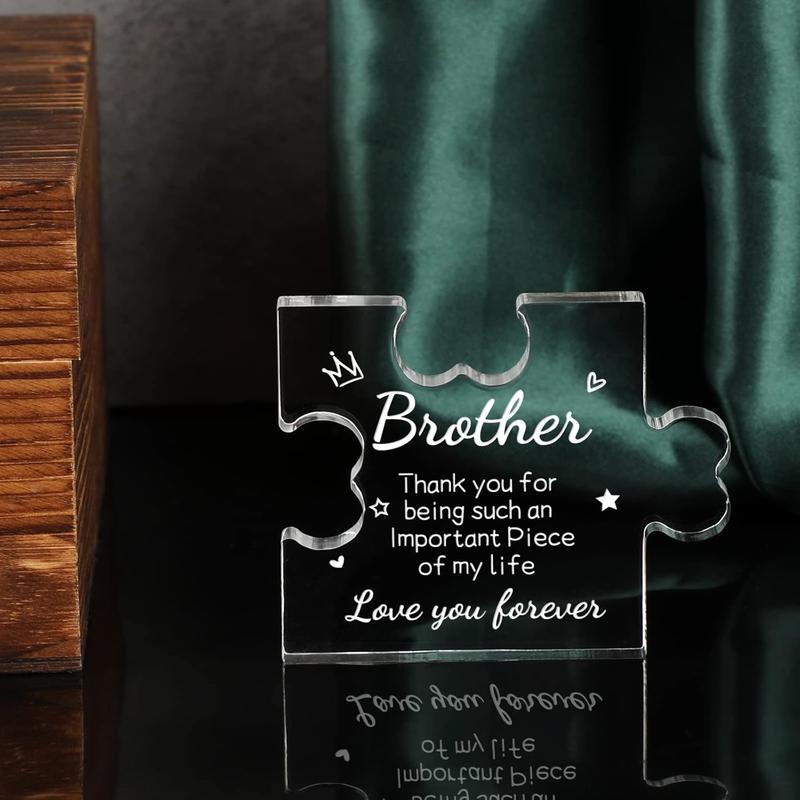 Gifts for Men Boys  Plaque - Christmas Fathers Day Birthday Gifts for Brother 3.35 x 2.76 Inch Desk Decorations - Brother Son Nephew Grandson Graduation Gifts from Sister