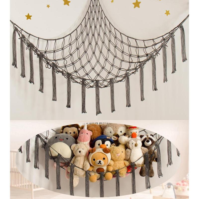 Cute Stuffed Animal Organizer - Hammock Net for Nursery, Bedroom Decoration