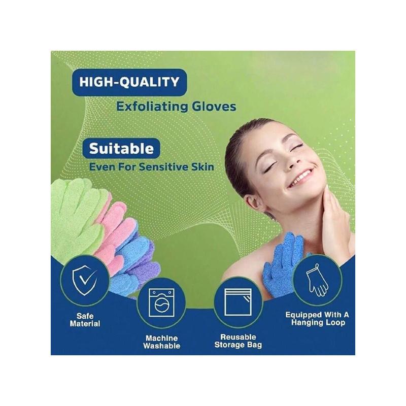 1pc 2pcs 8pcs Exfoliating Shower Gloves, Reversible Exfoliating Gloves, Exfoliating Shower Gloves, Body Scrub Gloves, Shower Gloves To Exfoliate Body Body Cleansing Tools, for Spa, Massage and Body Scrub, Body Cleansing Accessories