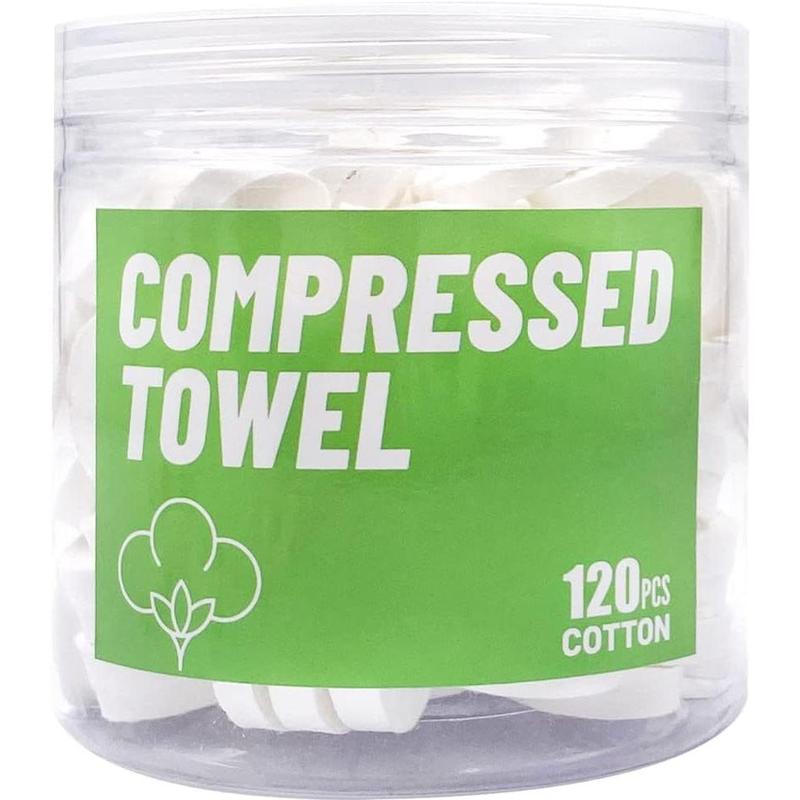 120 Pcs Compressed Towels, Disposable Face Compressed Towel, Mini Compressed Towel, Camping Towel, Portable Compressed Coin Tissue for Travel Home Outdoor Activities