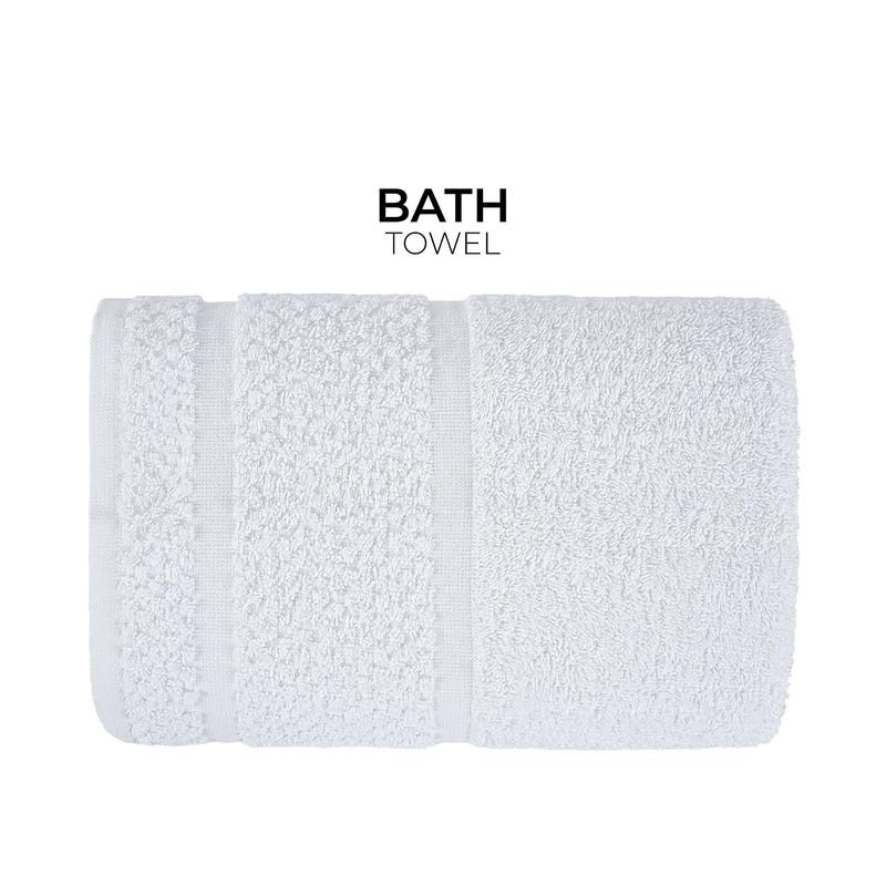 10 Piece Bath Towel Set with Upgraded Softness & Durability, White